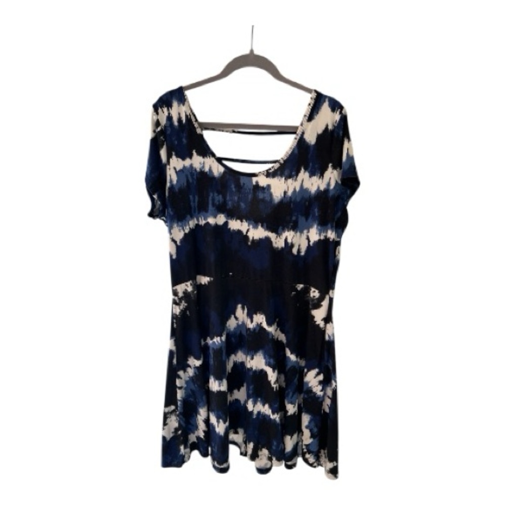 Bobbie Brooks Tie-Dye Dress 2X | Scoop Back, Cap Sleeves, Lightweight Summer